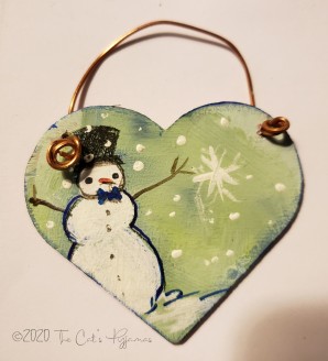 Snowman Heart ornament